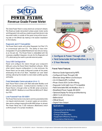 Thumbnail of document Data Sheet - Power Patrol